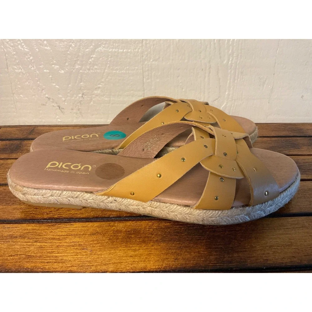 Picon Espadrille Slides Women's 8‎ Handmade in Spain Leather